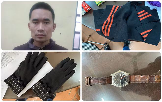 Đối tượng Phạm Văn Hưng cùng tang vật vụ án. Đối tượng Phạm Văn Hưng cùng tang vật vụ án.