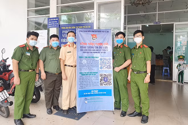Công trình “Cổng thông tin tra cứu CCCD gắn chíp điện tử trên địa bàn TP Bà Rịa” của Đại úy Trần Anh Tuấn và đoàn viên phục vụ hiệu quả công tác.