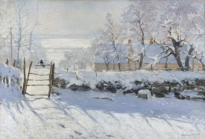 Tác phẩm "Chim ác là" (1868 - 1869) của Claude Monet