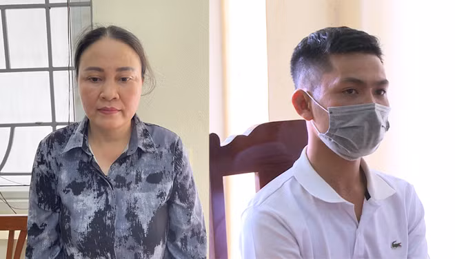 Lê Thị Lan và Dương Khắc Hùng.