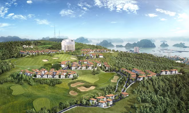 Biệt thự đồi view toàn cảnh vịnh Hạ Long tại FLC Grand Villa Halong.