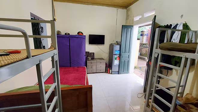 Nơi ngủ, nghỉ của cán bộ, chiến sĩ Công an xã Hữu Kiên, Chi Lăng, Lạng Sơn.