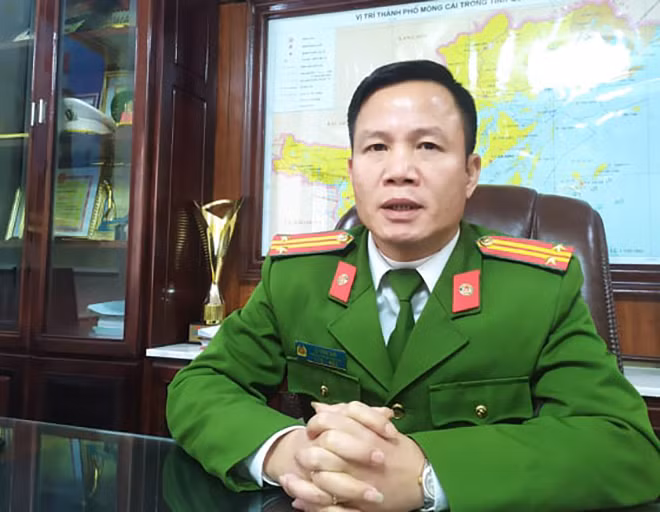 Trung tá Lê Hồng Vân, Trưởng Công an TP Móng Cái: “Công an TP Móng Cái đã vào cuộc ngay từ những ngày đầu, tạo lá chắn thép chống đại dịch nơi vùng biên”.