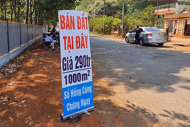 Bảng rao bán đất có ở khắp nơi.