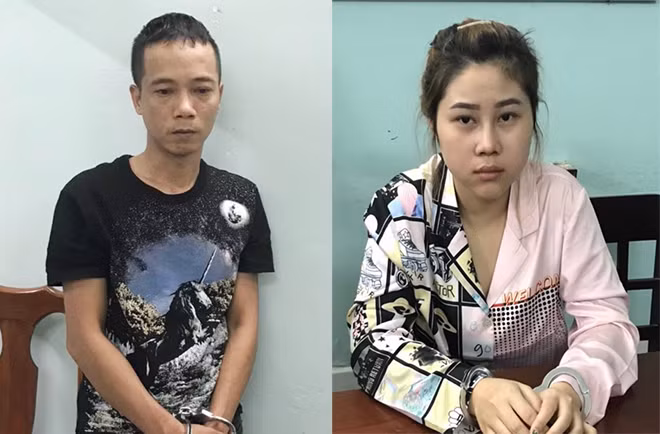 Đối tượng Quân và Giao tại Cơ quan Công an. Đối tượng Quân và Giao tại Cơ quan Công an.