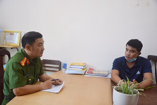 Cơ quan Công an làm việc với đối tượng Nguyễn Thành Lưu.
