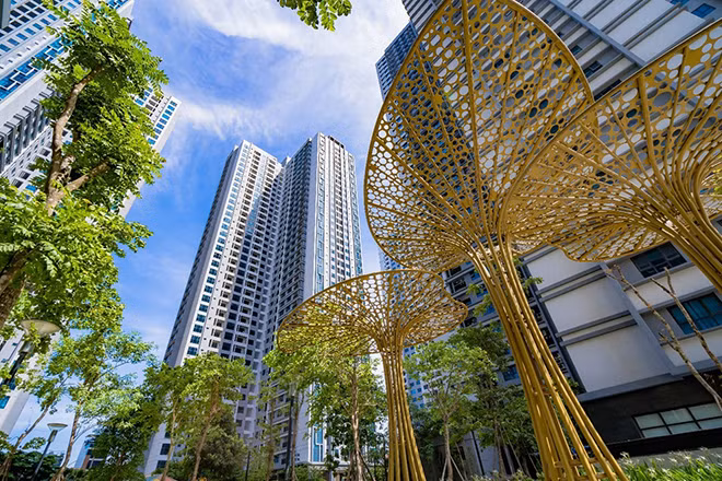 Khu đô thị Goldmark City quy mô với gần 5.000 căn hộ. Khu đô thị Goldmark City quy mô với gần 5.000 căn hộ.