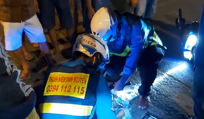 Hiện trường vụ tai nạn.