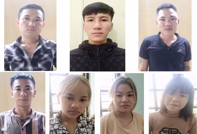 Các đối tượng sử dụng ma túy trong quán karaoke.