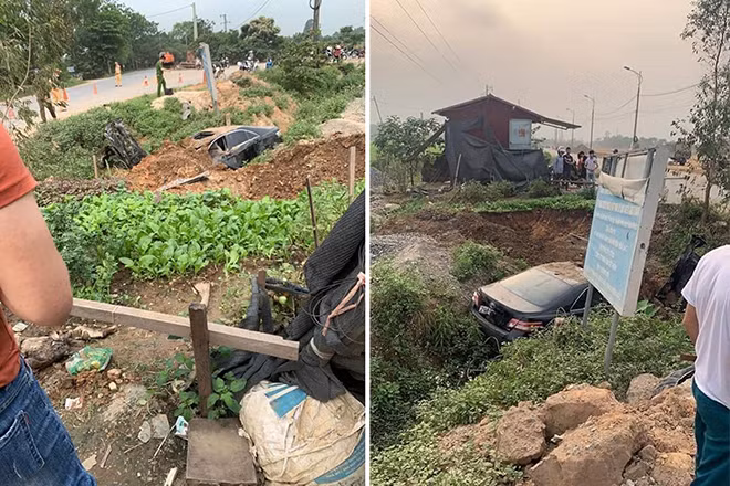 Hiện trường vụ tai nạn.