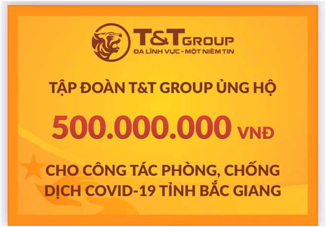 Tập đoàn T&T Group tiếp tục trao tặng tỉnh Bắc Giang 500 triệu đồng Tập đoàn T&T Group tiếp tục trao tặng tỉnh Bắc Giang 500 triệu đồng