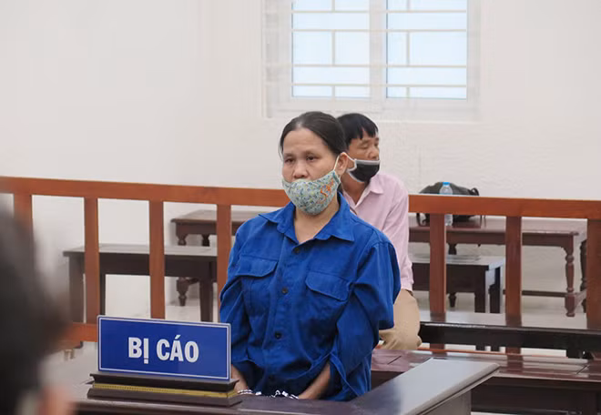 Bị cáo Xuyến tại phiên toà.