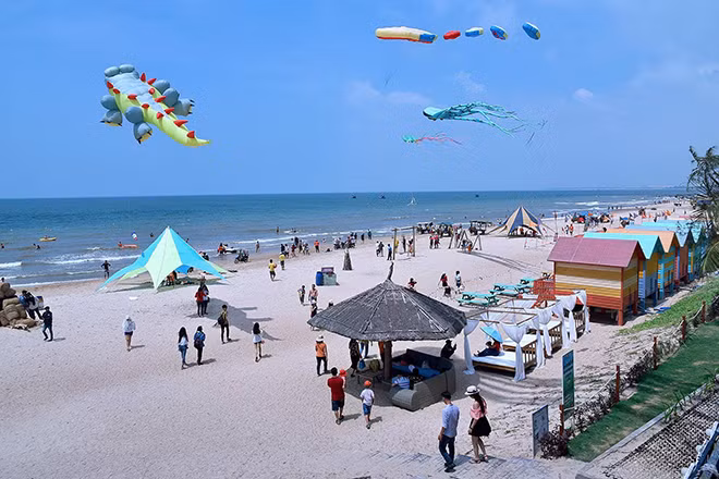 Bãi biển ở Bình Thuận.