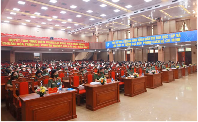 Các đại biểu tham dự Đại hội đại biểu Phụ nữ Học viện ANND lần thứ XIII, nhiệm kỳ 2021-2026.