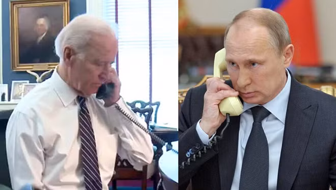 Tổng thống Biden và người đồng cấp Putin vừa có cuộc điện đàm hồi tháng 4. Ảnh: AP