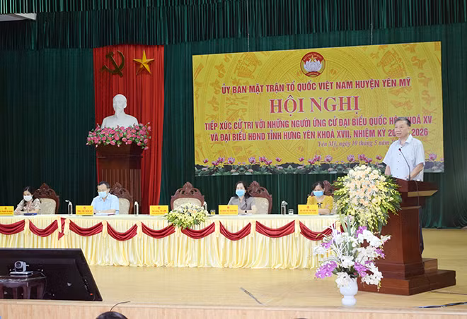 Bộ trưởng Tô Lâm báo cáo cử tri về chương trình hành động nếu trúng cử đại biểu Quốc hội khoá XV.