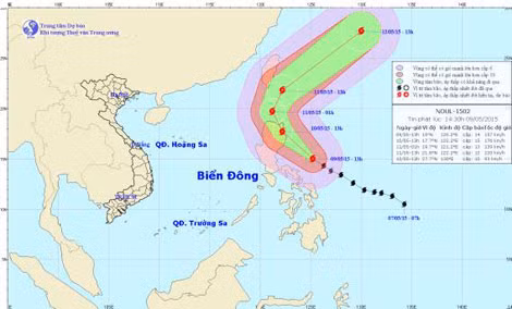 Ảnh: Bão Noul đang hoạt động gần đảo Luzon.