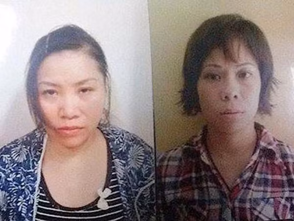 Hai bị can Trang (trái) và Nguyệt. Hai bị can Trang (trái) và Nguyệt.