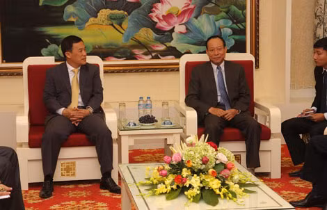 Thứ trưởng Lê Qúy Vương; Phó Tổng Tư lệnh Cảnh sát Hoàng gia Thái Lan Wuthi Liptapallop tại buổi tiếp. Ảnh Việt Hưng. Thứ trưởng Lê Qúy Vương; Phó Tổng Tư lệnh Cảnh sát Hoàng gia Thái Lan Wuthi Liptapallop tại buổi tiếp. Ảnh Việt Hưng.