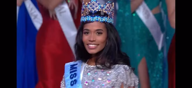 Người đẹp 23 tuổi đến từ Jamaica - Toni-Ann Singh đăng quang Miss World 2019. (Ảnh chụp màn hình)