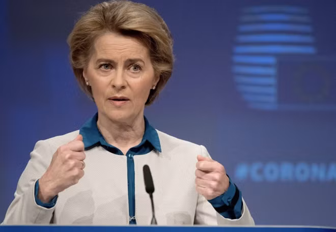 Chủ tịch Ủy ban châu Âu (EC) Ursula von der Leyen. (Ảnh: dpa)