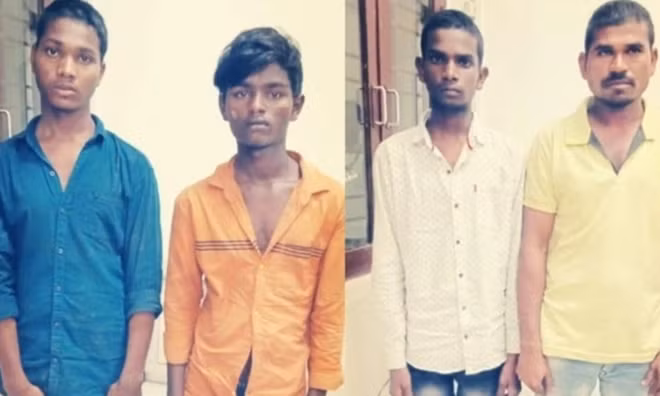 Bốn nghi phạm cưỡng hiếp, sát hại nữ bác sĩ bị bắt hôm 27-11. (Ảnh: India Today)
