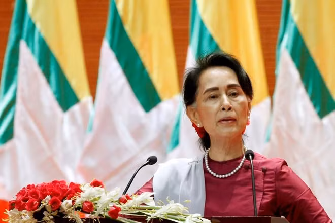 Cố vấn Nhà nước Myanmar Aung San Suu Kyi. (Ảnh: ITN)