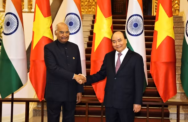 Thủ tướng Nguyễn Xuân Phúc hội kiến Tổng thống Ấn Độ Ram Nath Kovind.