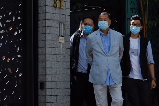 Ông trùm truyền thông Hong Kong Jimmy Lai bị bắt tại nhà riêng ở khu Ho Man Tin thuộc đại lộ Kadoorie vào rạng sáng ngày 10/8. (Ảnh: Reuters)