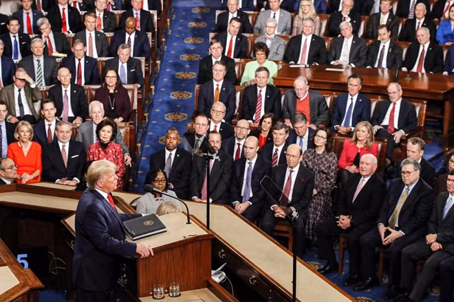 Tổng thống Trump đọc Thông điệp liên bang 2020.