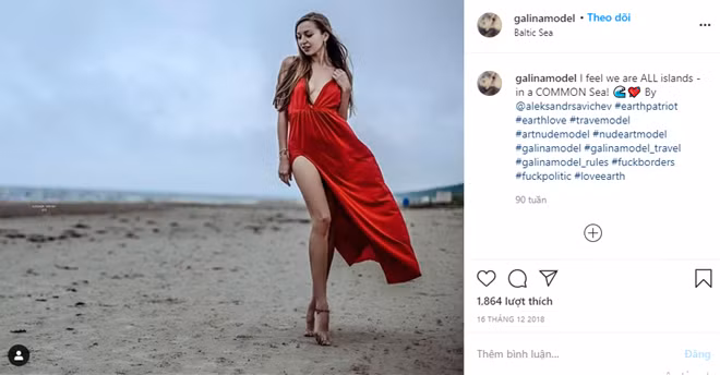 Người mẫu Nga Galina Fedorova. (Nguồn: Instagram)