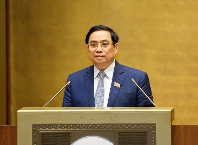 Thủ tướng Phạm Minh Chính trình bày Tờ trình trước Quốc hội về cơ cấu tổ chức Chính phủ
