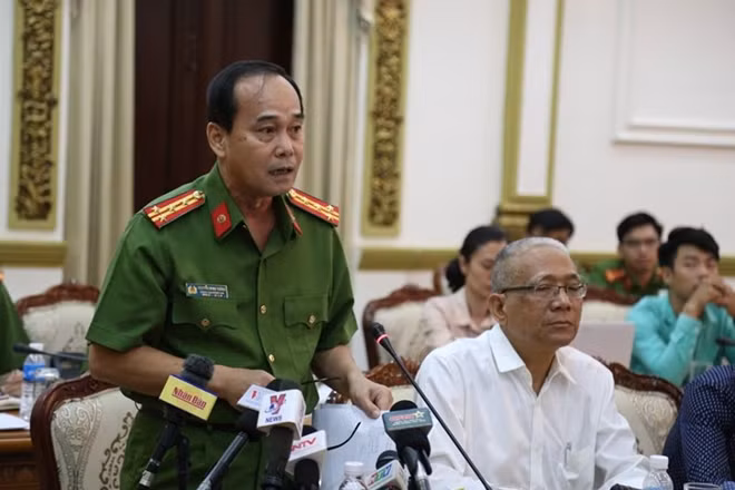 Đại tá Nguyễn Minh Thông thông báo kết quả điều tra