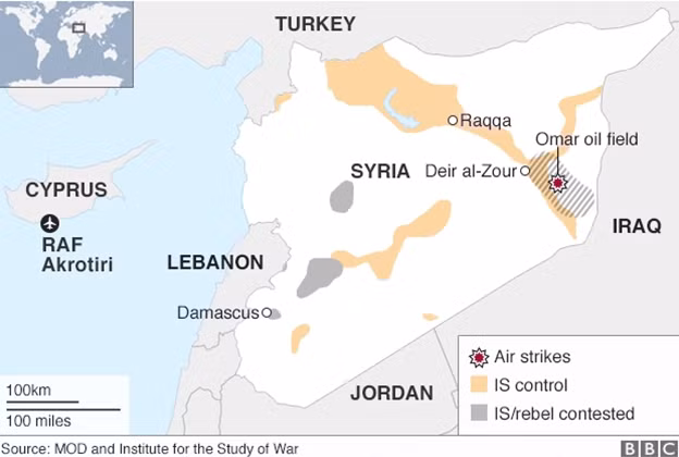 Omar tập trung nhiều mỏ dầu tại Syria.