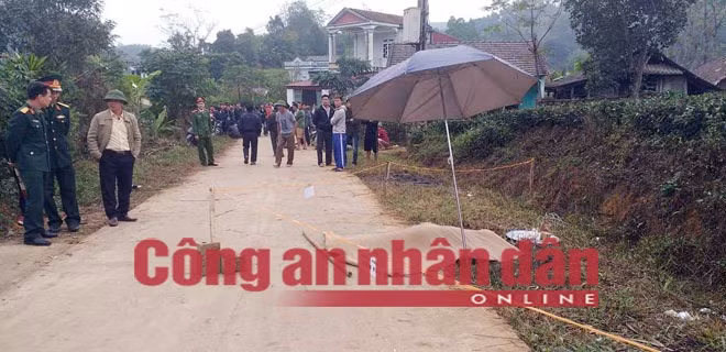 Hiện trường vụ trọng án do Hoàng Văn Chín gây ra.