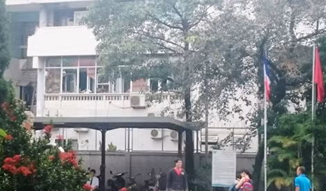 Nơi xảy ra cháy tại bệnh viện.