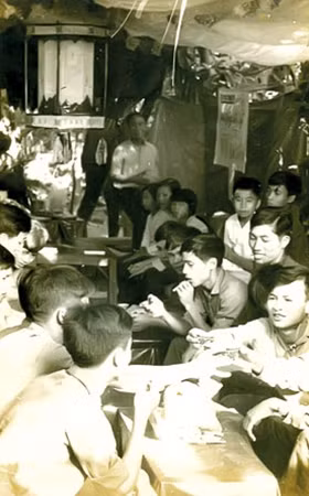 Tiệc trà đầu năm của H67 chúc Tết (Xuân Quý Sửu), tại căn cứ An Phước, Châu Thành, Bến Tre.