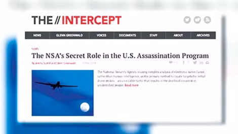 The Intercept hồi tháng 10-2015 đã tiết lộ bí mật về việc các máy bay không người lái của Mỹ đã sát hại nhiều dân thường Afghanistan.