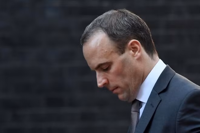 Cựu Bộ trưởng Brexit Dominic Raab đã bị loại khỏi cuộc đua sau vòng bỏ phiếu lần 2. Ảnh: Reuters