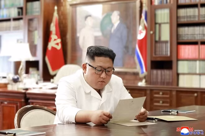 Nhà lãnh đạo Triều Tiên Kim Jong-un gửi thư chúc mừng nhân dịp Quốc khánh Việt Nam. Ảnh: KCNA