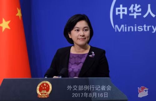Người phát ngôn Bộ Ngoại giao Trung Quốc Hoa Xuân Oánh. Ảnh: Xinhua