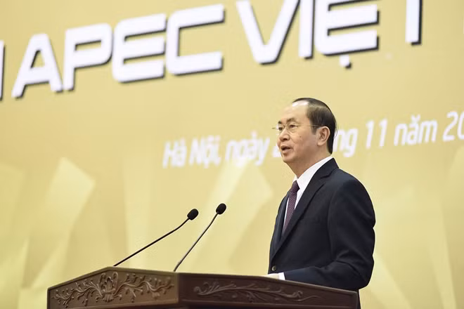 Chủ tịch nước Trần Đại Quang phát biểu chỉ đạo tại lễ tổng kết.