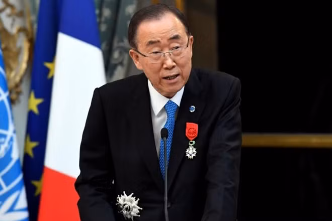 Cựu Tổng thư ký Liên Hợp Quốc (LHQ) Ban Ki-moon. Ảnh: Reuters