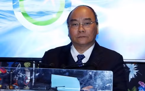 Thủ tướng Nguyễn Xuân Phúc phát biểu. Ảnh: VNA