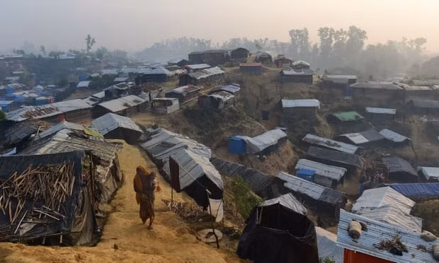 Khu tị nạn của người Rohingya nhìn từ trên cao. Ảnh: Getty