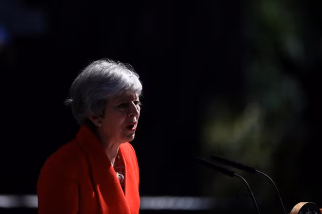 Nữ Thủ tướng Anh Theresa May đã xúc động tuyên bố từ chức hôm 24-5. Ảnh: Reuters