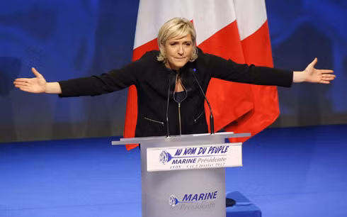 Ứng viên Tổng thống Pháp Marine Le Pen. Ảnh: AP Ứng viên Tổng thống Pháp Marine Le Pen. Ảnh: AP