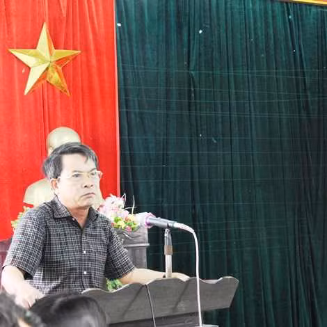Ông Hoàng Văn Vinh, Chủ tịch UBND huyện Hải Lăng cam kết sẽ cùng với người dân bảo vệ môi trường.
