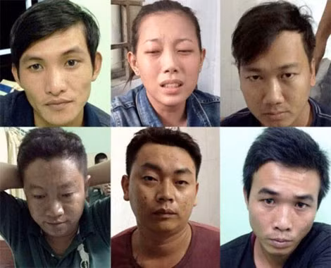 6 đối tượng trong vụ án vừa bị bắt.