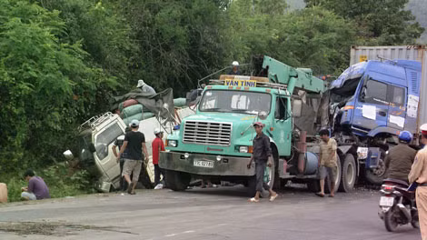 Hiện trường vụ tai nạn.
